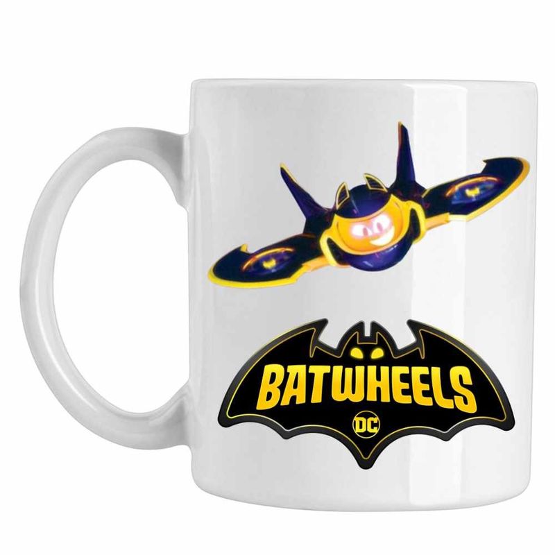 Casa si Gradina - Bucatarie si vesela - Cani si pahare - Cani si cesti - Cana Batwheels Batwing Batroti Jet Batman, CoolTrend, alba, 330ml - Infinity.ro