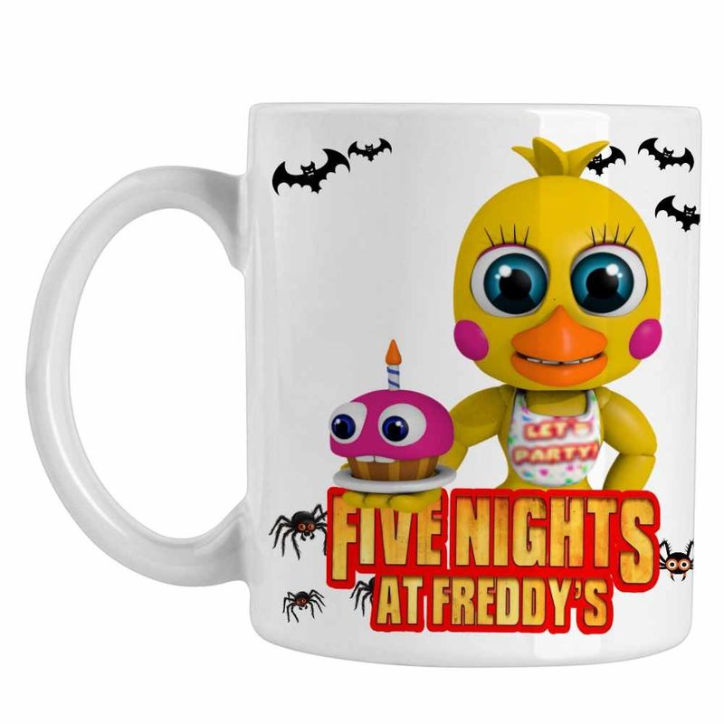Casa si Gradina - Bucatarie si vesela - Cani si pahare - Cani si cesti - Cana Fnaf Chica Five Nights at Freddy Horror Halloween CoolTrend, alba, 330ml - Infinity.ro