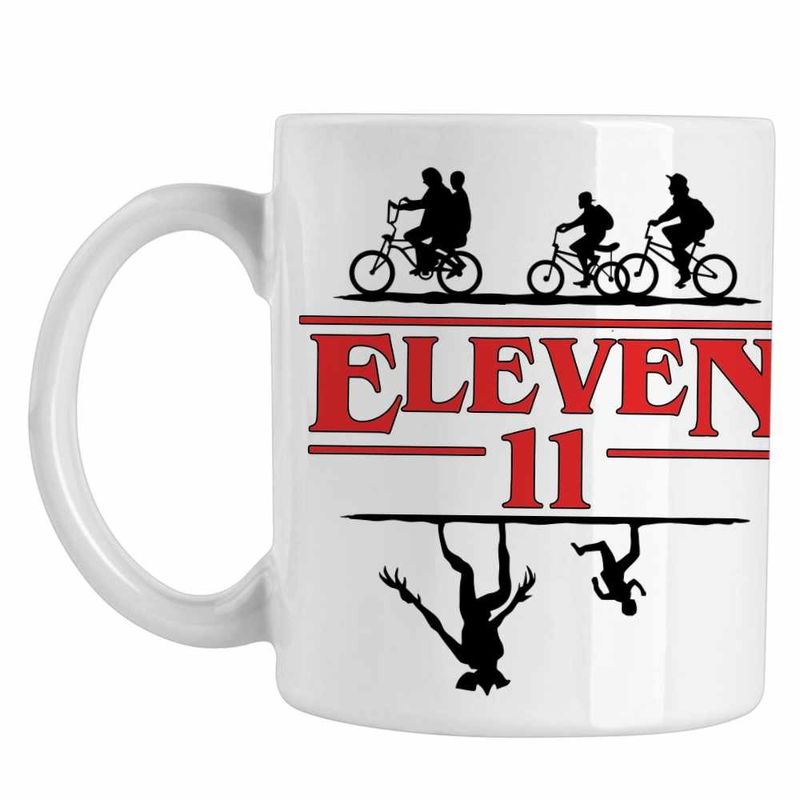 Casa si Gradina - Bucatarie si vesela - Cani si pahare - Cani si cesti - Cana Stranger Things Upside Down Eleven CoolTrend, alba, 330ml - Infinity.ro