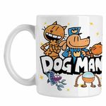 Casa si Gradina - Bucatarie si vesela - Cani si pahare - Cani si cesti - Cana Dog Man All team Dav Pilkey Capitan Chilot CoolTrend, alba, 330ml - Infinity.ro