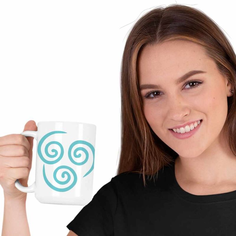 Casa si Gradina - Bucatarie si vesela - Cani si pahare - Cani si cesti - Cana Avatar Airbender Element Simbol Maestru al Aerului, alba, 330ml - Infinity.ro