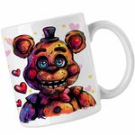Casa si Gradina - Bucatarie si vesela - Cani si pahare - Cani si cesti - Cana Fnaf Valentines Day Dragobete Five Nights at Freddy Horror Halloween CoolTrend, alba, 330ml - Infinity.ro