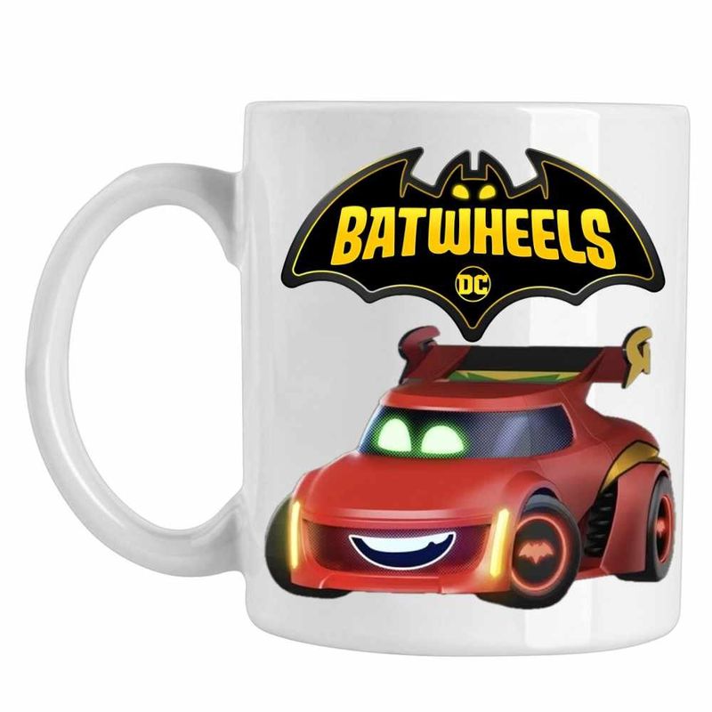 Casa si Gradina - Bucatarie si vesela - Cani si pahare - Cani si cesti - Cana Batwheels Redbird Batroti Robin Desene Masini, CoolTrend, alba, 330ml - Infinity.ro
