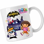 Casa si Gradina - Bucatarie si vesela - Cani si pahare - Cani si cesti - Cana Dora Exploratoarea Batwheels Dexter, CoolTrend, alba, 330ml - Infinity.ro