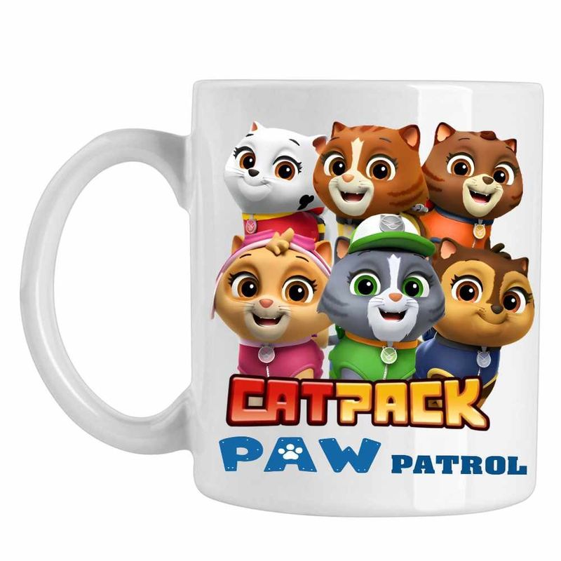 Casa si Gradina - Bucatarie si vesela - Cani si pahare - Cani si cesti - Cana Paw Patrol Cat Pack Patrula Catelusilor, CoolTrend, alba, 330ml - Infinity.ro
