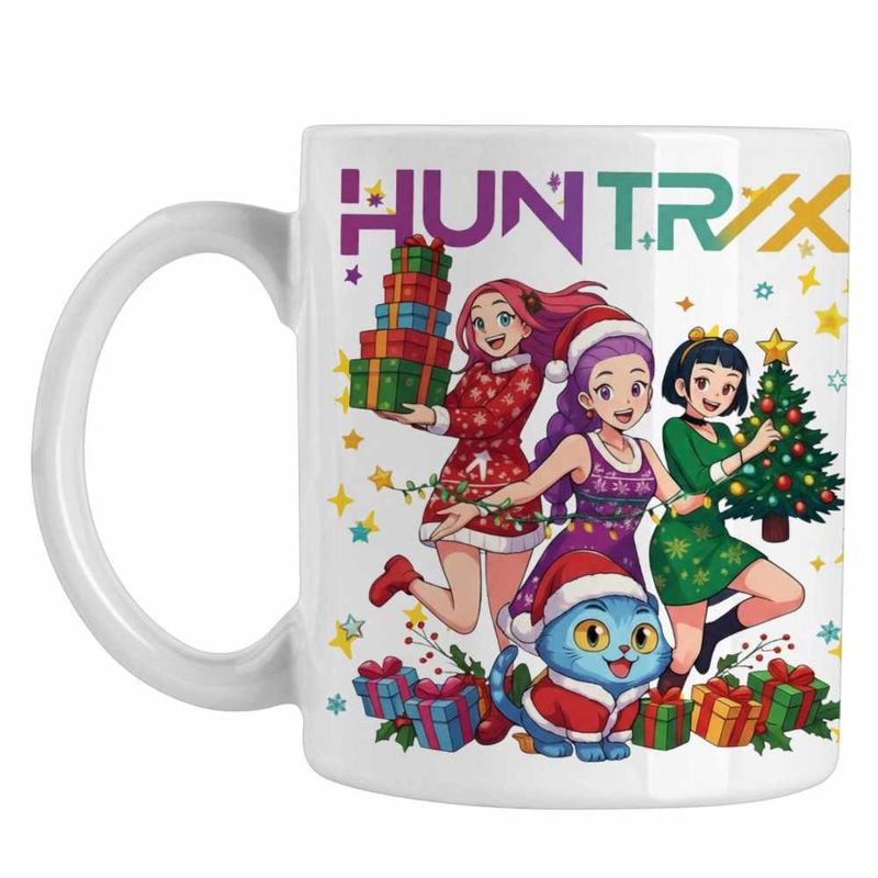 Casa si Gradina - Bucatarie si vesela - Cani si pahare - Cani si cesti - Cana Huntrix Kpop Craciun CoolTrend, alba, 330ml - Infinity.ro