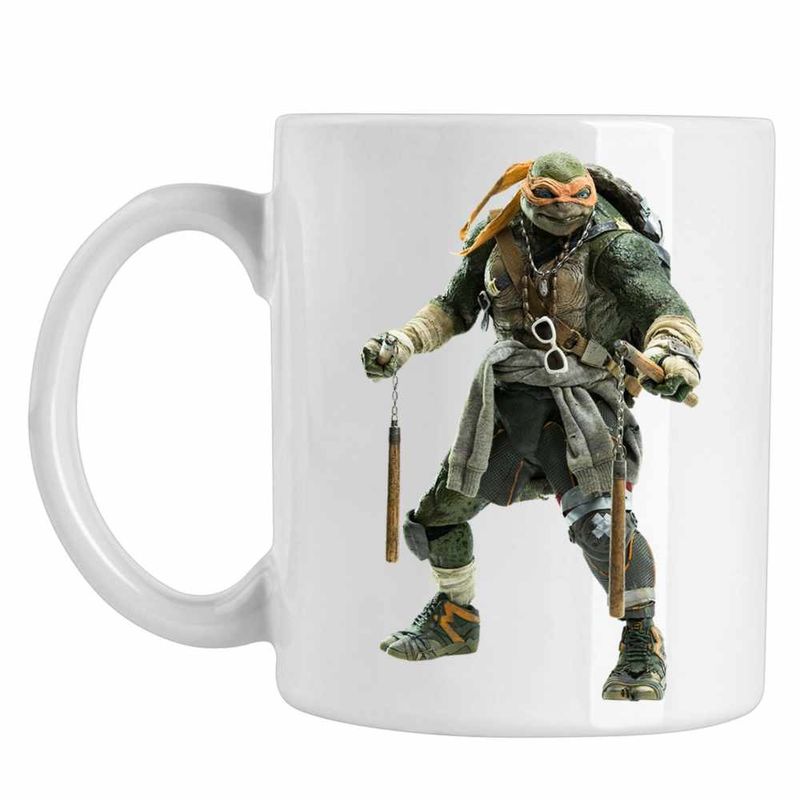 Casa si Gradina - Bucatarie si vesela - Cani si pahare - Cani si cesti - Cana Testoasele Ninja Michelangelo Ninjutsu Mutant, CoolTrend, alba, 330ml - Infinity.ro
