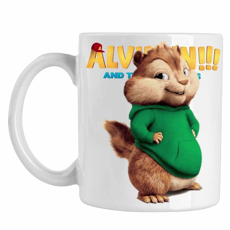 Casa si Gradina - Bucatarie si vesela - Cani si pahare - Cani si cesti - Cana Theodore Alvin Teodor Veveritele, CoolTrend, alba, 330ml - Infinity.ro