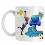 Casa si Gradina - Bucatarie si vesela - Cani si pahare - Cani si cesti - Cana Kendama Zootopia Gary Judy Politist Sarpe Iepure CoolTrend, alba, 330ml - Infinity.ro