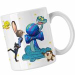Casa si Gradina - Bucatarie si vesela - Cani si pahare - Cani si cesti - Cana Kendama Zootopia Gary Judy Politist Sarpe Iepure CoolTrend, alba, 330ml - Infinity.ro