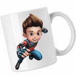 Casa si Gradina - Bucatarie si vesela - Cani si pahare - Cani si cesti - Cana Paw Patrol Ryder Patrula Catelusilor Politist, CoolTrend, alba, 330ml - Infinity.ro