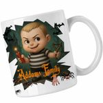 Casa si Gradina - Bucatarie si vesela - Cani si pahare - Cani si cesti - Cana Familia Addams Pugsley Cimitir Dinamita Halloween Horror Cosplay CoolTrend, alba, 330ml - Infinity.ro