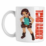 Casa si Gradina - Bucatarie si vesela - Cani si pahare - Cani si cesti - Cana Tomb Raider Chibi Fan Art Lara Croft Airsoft CoolTrend, alba, 330ml - Infinity.ro