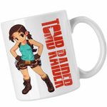 Casa si Gradina - Bucatarie si vesela - Cani si pahare - Cani si cesti - Cana Tomb Raider Chibi Fan Art Lara Croft Airsoft CoolTrend, alba, 330ml - Infinity.ro