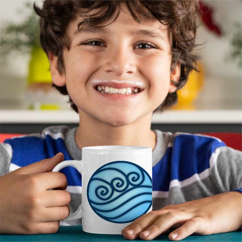 Casa si Gradina - Bucatarie si vesela - Cani si pahare - Cani si cesti - Cana Avatar Waterbender Element Simbol Maestru Apei, alba, 330ml - Infinity.ro