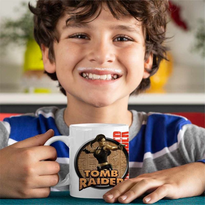 Casa si Gradina - Bucatarie si vesela - Cani si pahare - Cani si cesti - Cana Tomb Raider Arheolog Egipt Lara Croft Soldat CoolTrend, alba, 330ml - Infinity.ro