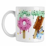 Casa si Gradina - Bucatarie si vesela - Cani si pahare - Cani si cesti - Cana Six Seven Inghetata Bluey Creme 67 CoolTrend, alba, 330ml - Infinity.ro