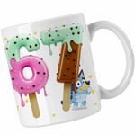 Casa si Gradina - Bucatarie si vesela - Cani si pahare - Cani si cesti - Cana Six Seven Inghetata Bluey Creme 67 CoolTrend, alba, 330ml - Infinity.ro