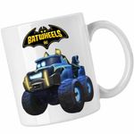 Casa si Gradina - Bucatarie si vesela - Cani si pahare - Cani si cesti - Cana Batwheels Buff Battruck Batroti Batman Desene, CoolTrend, alba, 330ml - Infinity.ro