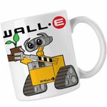 Casa si Gradina - Bucatarie si vesela - Cani si pahare - Cani si cesti - Cana Wall-E Planta Papuc Bocanc Cartoon Desene Animate CoolTrend, alba, 330ml - Infinity.ro