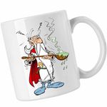 Casa si Gradina - Bucatarie si vesela - Cani si pahare - Cani si cesti - Cana Getafix Asterix Obelix Cleopatra, CoolTrend, alba, 330ml - Infinity.ro
