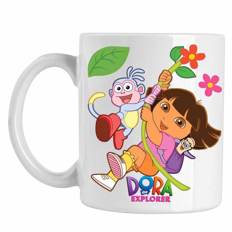 Casa si Gradina - Bucatarie si vesela - Cani si pahare - Cani si cesti - Cana Dora Boots Exploratoarea Jungla Liana Explorer, CoolTrend, alba, 330ml - Infinity.ro