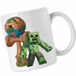 Casa si Gradina - Bucatarie si vesela - Cani si pahare - Cani si cesti - Cana Kendama Minecraft Creeper Trial CoolTrend, alba, 330ml - Infinity.ro