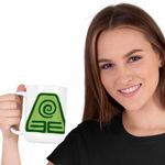 Casa si Gradina - Bucatarie si vesela - Cani si pahare - Cani si cesti - Cana Avatar Earthbender Element Simbol Mastru Pamantului, alba, 330ml - Infinity.ro