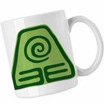 Casa si Gradina - Bucatarie si vesela - Cani si pahare - Cani si cesti - Cana Avatar Earthbender Element Simbol Mastru Pamantului, alba, 330ml - Infinity.ro