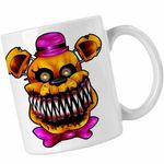 Casa si Gradina - Bucatarie si vesela - Cani si pahare - Cani si cesti - Cana Fnaf Nightmare Freddy Five Nights at Freddy Horror Halloween CoolTrend, alba, 330ml - Infinity.ro