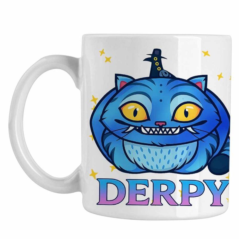 Casa si Gradina - Bucatarie si vesela - Cani si pahare - Cani si cesti - Cana Huntrix Derpy Pisica Demon Kpop CoolTrend, alba, 330ml - Infinity.ro