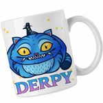 Casa si Gradina - Bucatarie si vesela - Cani si pahare - Cani si cesti - Cana Huntrix Derpy Pisica Demon Kpop CoolTrend, alba, 330ml - Infinity.ro