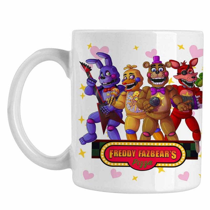 Casa si Gradina - Bucatarie si vesela - Cani si pahare - Cani si cesti - Cana Fnaf Party Five Nights at Freddy Horror Halloween CoolTrend, alba, 330ml - Infinity.ro