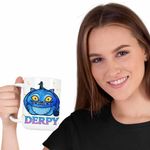 Casa si Gradina - Bucatarie si vesela - Cani si pahare - Cani si cesti - Cana Huntrix Derpy Pisica Demon Kpop CoolTrend, alba, 330ml - Infinity.ro