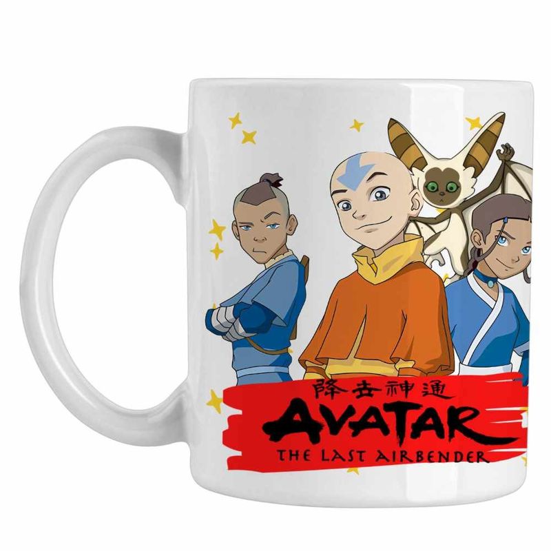 Casa si Gradina - Bucatarie si vesela - Cani si pahare - Cani si cesti - Cana Avatar Legenda lui Aang Katara Sokka Airbender, alba, 330ml - Infinity.ro