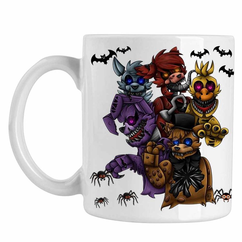 Casa si Gradina - Bucatarie si vesela - Cani si pahare - Cani si cesti - Cana Fnaf Horror Five Nights at Freddy Horror Halloween CoolTrend, alba, 330ml - Infinity.ro