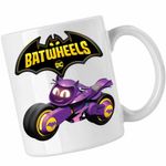 Casa si Gradina - Bucatarie si vesela - Cani si pahare - Cani si cesti - Cana Batwheels Bibi Batgirl Cycle Motocicleta Batman, CoolTrend, alba, 330ml - Infinity.ro