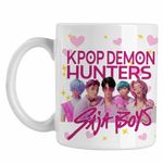 Casa si Gradina - Bucatarie si vesela - Cani si pahare - Cani si cesti - Cana Huntrix Saja Boys Demon Hunters Kpop CoolTrend, alba, 330ml - Infinity.ro