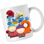 Casa si Gradina - Bucatarie si vesela - Cani si pahare - Cani si cesti - Cana South Park Strumfii Papa Strumf Strumfita, CoolTrend, alba, 330ml - Infinity.ro