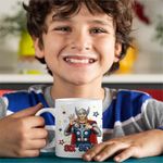 Casa si Gradina - Bucatarie si vesela - Cani si pahare - Cani si cesti - Cana Six Seven Thor 67 Marvel Superhero CoolTrend, alba, 330ml - Infinity.ro