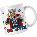 Casa si Gradina - Bucatarie si vesela - Cani si pahare - Cani si cesti - Cana Six Seven Thor 67 Marvel Superhero CoolTrend, alba, 330ml - Infinity.ro