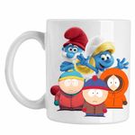 Casa si Gradina - Bucatarie si vesela - Cani si pahare - Cani si cesti - Cana South Park Strumfii Papa Strumf Strumfita, CoolTrend, alba, 330ml - Infinity.ro