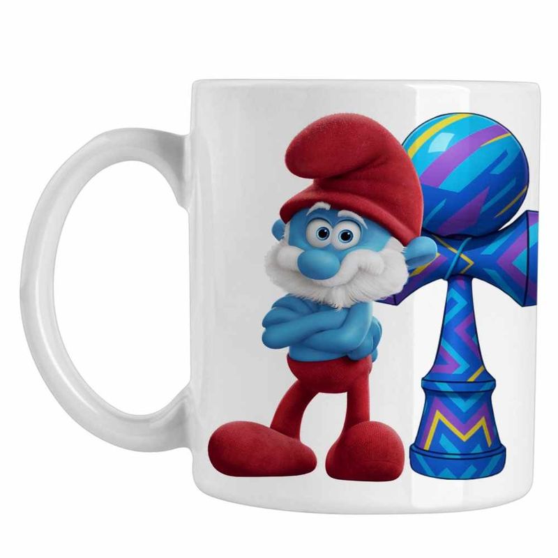 Casa si Gradina - Bucatarie si vesela - Cani si pahare - Cani si cesti - Cana Kendama Papa Strumf Smurf Gargamel CoolTrend, alba, 330ml - Infinity.ro