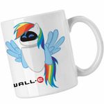 Casa si Gradina - Bucatarie si vesela - Cani si pahare - Cani si cesti - Cana Wall-E Robot Eve Unicorn Curcubeu Viitor CoolTrend, alba, 330ml - Infinity.ro