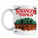Casa si Gradina - Bucatarie si vesela - Cani si pahare - Cani si cesti - Cana Stranger Things Padure Bicilete Abis Monstri CoolTrend, alba, 330ml - Infinity.ro
