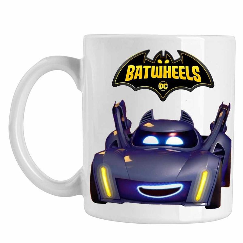 Casa si Gradina - Bucatarie si vesela - Cani si pahare - Cani si cesti - Cana Batwheels Batmobil Bam Batman Batroti Masini, CoolTrend, alba, 330ml - Infinity.ro