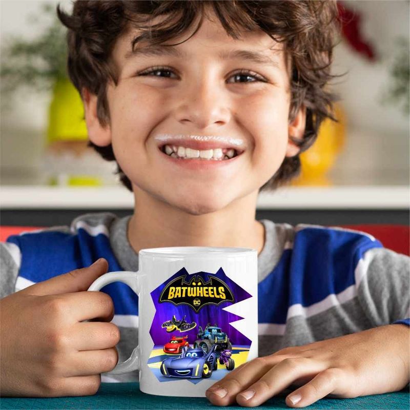 Casa si Gradina - Bucatarie si vesela - Cani si pahare - Cani si cesti - Cana Batwheels Dream Team Batroti Batman Robin, CoolTrend, alba, 330ml - Infinity.ro