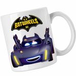 Casa si Gradina - Bucatarie si vesela - Cani si pahare - Cani si cesti - Cana Batwheels Batmobil Bam Batman Batroti Masini, CoolTrend, alba, 330ml - Infinity.ro