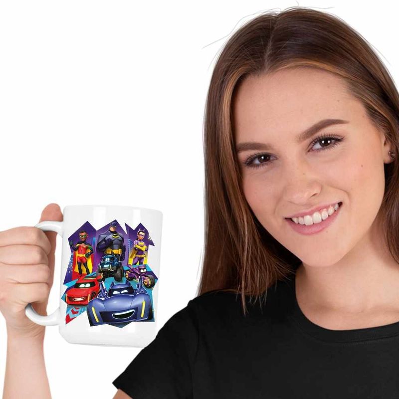 Casa si Gradina - Bucatarie si vesela - Cani si pahare - Cani si cesti - Cana Batwheels Batman Robin Batgirl Batroti Legende, CoolTrend, alba, 330ml - Infinity.ro