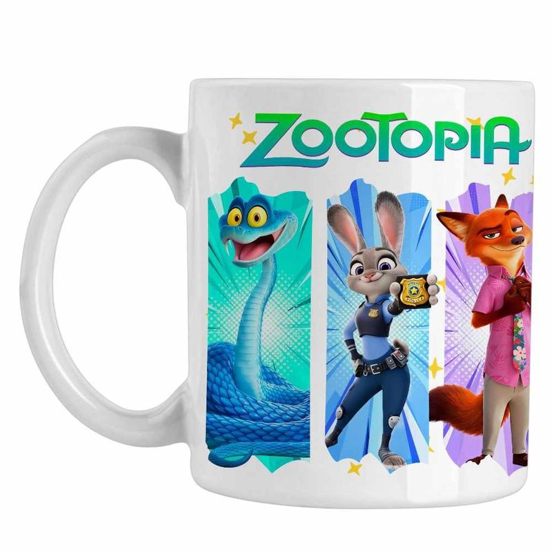 Casa si Gradina - Bucatarie si vesela - Cani si pahare - Cani si cesti - Cana Zootopia Dream Team Zootropolis Politisti CoolTrend, alba, 330ml - Infinity.ro